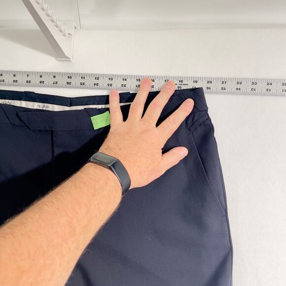 Thierry Mugler Paris Dress Pants  Men's W39 x L31.5 Blue w/ Snap Button Pockets - Picture 7 of 13